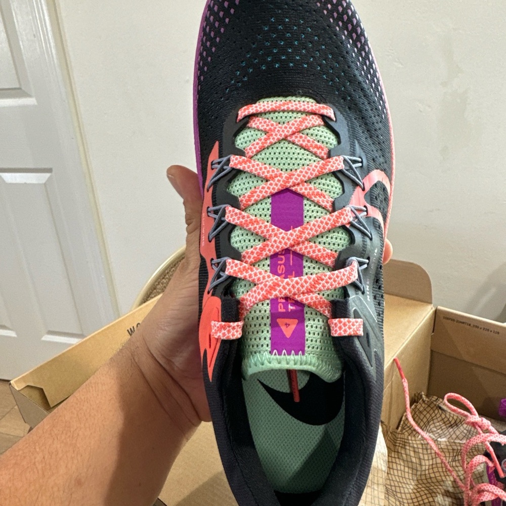 Nike React Pegasus Trail 4 Running Black Magic Ember DJ6158-003 Men Size 9 New